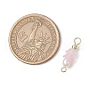 Frosted Flower Natural Cultured Freshwater Pearl & Acrylic Connector Charms PALLOY-JF03590-02-2