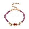12Pcs 12 Colors Polyester Bracelets BJEW-P340-06G-2