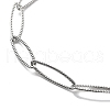 Non-Tarnish 304 Stainless Steel Horse Eye Link Chain Necklace NJEW-D045-07P-2