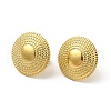 Ion Plating(IP) 304 Stainless Steel Flat Round Stud Earrings for Women EJEW-I281-20G-1