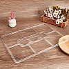 Rectangle 9 Pocket Acrylic Tray Router Templates for Woodworking FIND-WH0420-59-3
