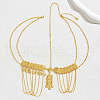 Luxury Elegant Brass Middle Eastern Ramadan Classic Coin Tassel Pendant Face Chain Hair Accessoris Jewelry for Women MX8477-5