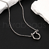 Stainless Steel Horseshoe Pendant Men's Necklaces DB4490-2-1