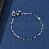 304 Stainless Steel Paperpclip Chains Bracelets for Women BJEW-U043-01P-1