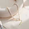 Mother's Day Jewellery Potato Natural Freshwater Pearl Beaded Necklaces NJEW-G153-06G-5