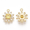 Brass Micro Pave Cubic Zirconia Pendants ZIRC-K082-001C-2