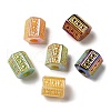 Plating Opaque Acrylic European Beads MACR-D025-15-1