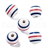 Independence Day Theme Wood European Beads WOOD-M011-07D-1