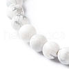 Natural Howlite Round Beads Stretch Bracelets Set BJEW-JB06980-01-11