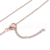 304 Stainless Steel Alps Pendant Necklaces NJEW-Z001-01RG-3