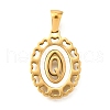 Golden 304 Stainless Steel Pendants STAS-K300-02G-Q-1