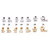 Stainless Steel Micro Pave Clear Cubic Zirconia Threadless Labrets WGBE4CC-09-4