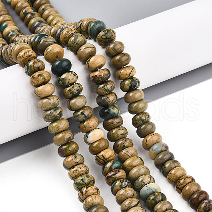 Natural Verdite Stone Beads Strands G-T140-72A-1
