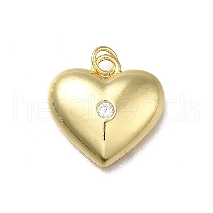 Brass Micro Pave Cubic Zirconia Pendants KK-C090-17G-1
