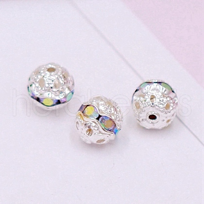 Alloy Rhinestone Beads CW-TAC0001-15A-09S-1