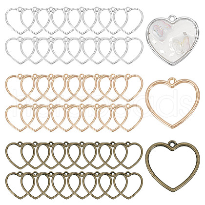 AHADERMAKER 90Pcs 3 Colors Zinc Alloy Pendants FIND-GA0004-25-1