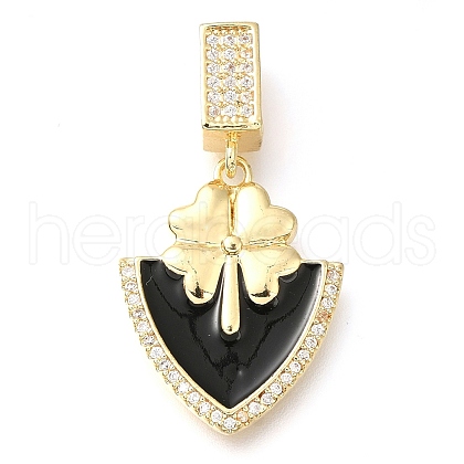 Brass Micro Pave Cubic Zirconia Pendants KK-S049-06G-A-1
