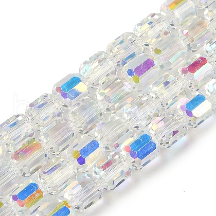 Electroplate Glass Beads Strands X-GLAA-G112-07H-1