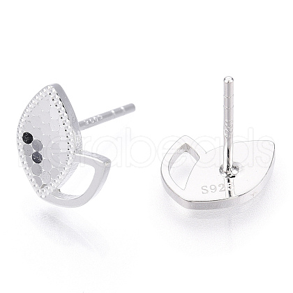 925 Sterling Silver Stud Earrings STER-T004-51S-1