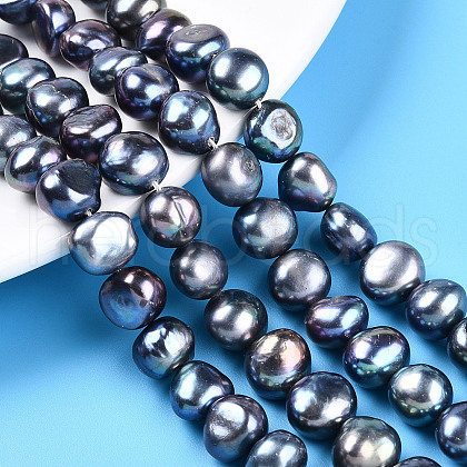 Natural Cultured Freshwater Pearl Beads Strands PEAR-N014-10E-1