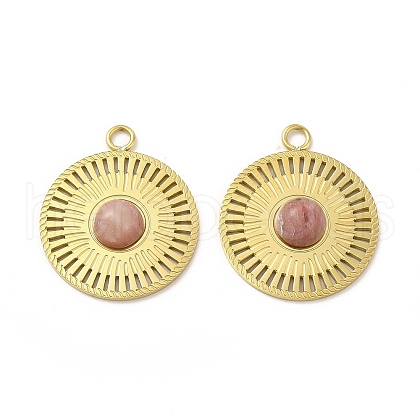 Natural Rhodonite Pendants STAS-J401-VC662-1