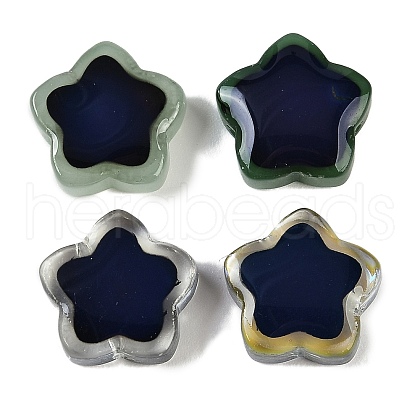 Two Tone Glass Beads GLAA-Z007-06-1