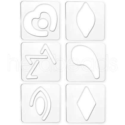 Acrylic Earring Handwork Template TOOL-WH0153-010-1