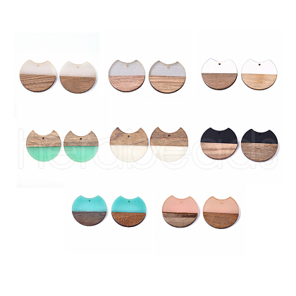 Resin & Wood Pendants RESI-T023-11-M-1