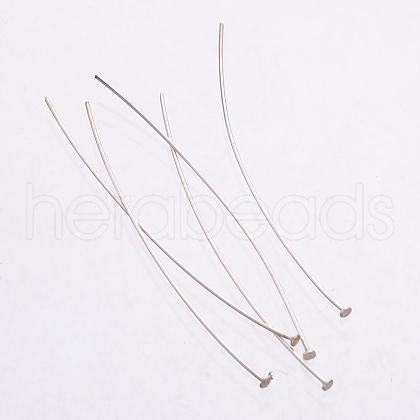 925 Sterling Silver Flat Head Pins STER-K017-45mm-S-1