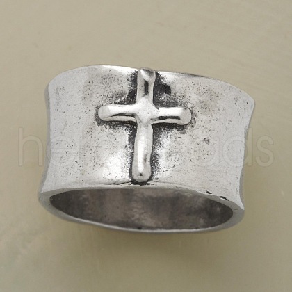 Cross Pattern Alloy Finger Rings FS-WG6D053-03-1