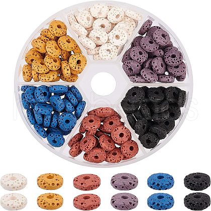 Natural Lava Rock Beads Strands G-NB0001-57-1