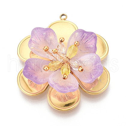 304 Stainless Steel Pendants STAS-N110-29B-G-1