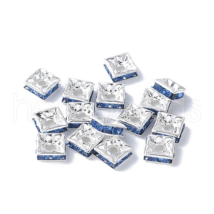 Brass Rhinestone Spacer Beads RSB072-14S-1