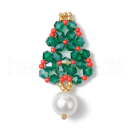 Seed Beads Beaded Charms PALLOY-MZ00364-02-1