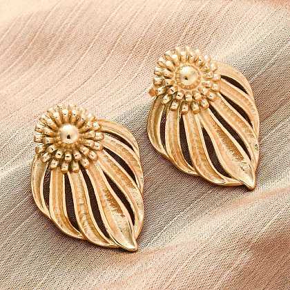 304 Stainless Steel Stud Earrings EJEW-Z098-08G-1