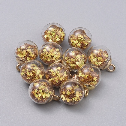 Transparent Glass Globe Pendants GLAA-TAC0002-I03-1