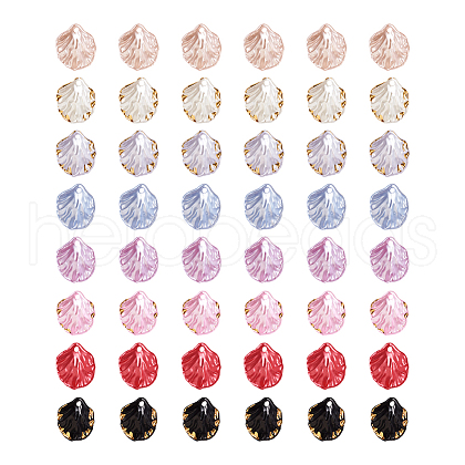 160Pcs 8 Styles Hot Stamping Opaque Resin Pendants RESI-TA0001-48-1