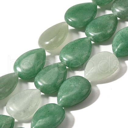 Natural Green Aventurine Beads Strands G-P561-B16-01-1