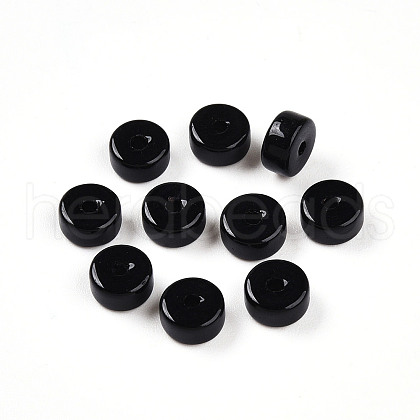 Opaque Solid Color Glass Beads X1-GLAA-N007-6x3mm-A01-1