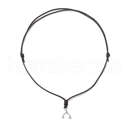 Adjustable Waxed Polyester Cord Necklace Making AJEW-JB01308-02-1