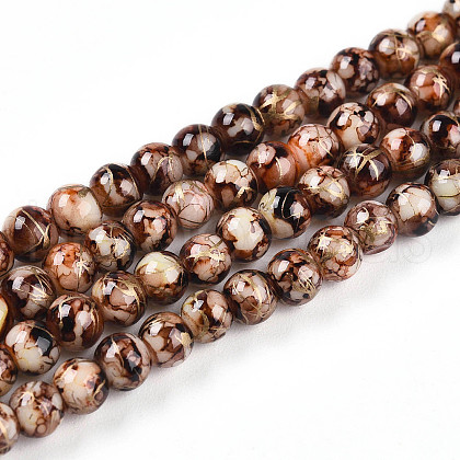 Baking Painted Glass Beads Strands X1-DGLA-N003-4mm-B06-1