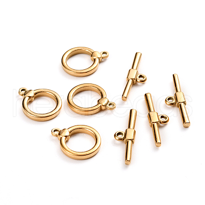 Ion Plating(IP) 304 Stainless Steel Toggle Clasps X-STAS-D142-04A-G-1