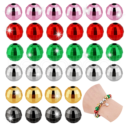 AHADERMAKER 60Pcs 6 Colors Opaque Acrylic Beads PACR-GA0001-01A-1