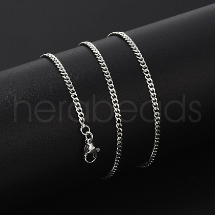 Brass Curb Chains Necklaces for Women NJEW-D302-31P-1