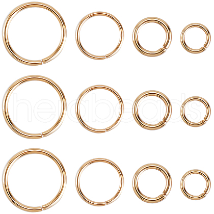 SUNNYCLUE 800Pcs 4 Styles 304 Stainless Steel Jump Rings STAS-SC0009-36-1
