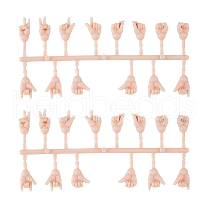 ABS Plastic BJD Doll Gesture Accessories DIY-WH0304-646-1