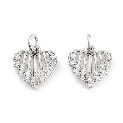 Brass Zircon Pendants KK-P271-24P-1