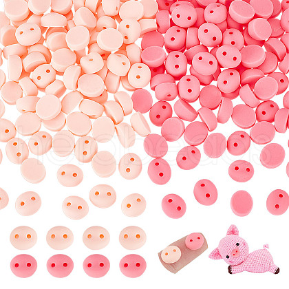  100Pcs 2 Colors Opaque Resin Decoden Cabochons RESI-NB0002-11-1