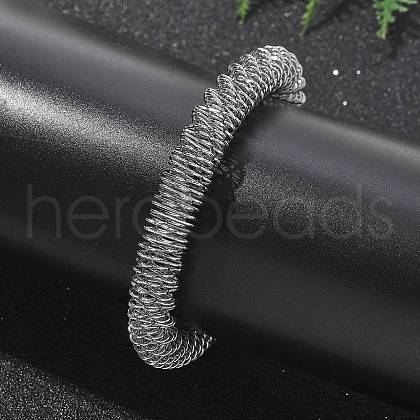304 Stainless Steel Stretch Bangles for Women BJEW-P315-02E-P-1