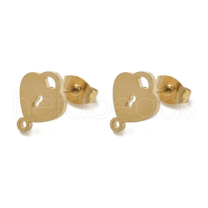 Ion Plating(IP) 304 Stainless Steel Stud Earring Findings STAS-I206-14G-1